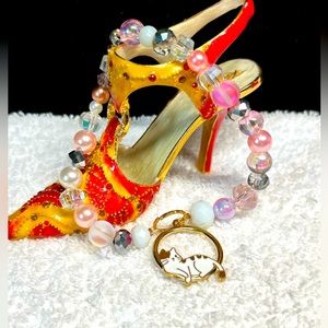 1 piece cat theme stretch bracelet